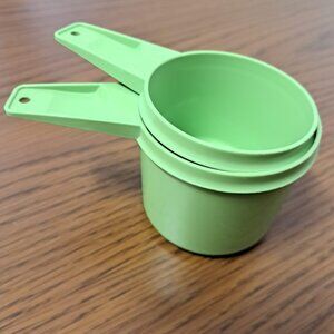 Two Tupperware Measuring Cups, 2/3 and 1 Cup